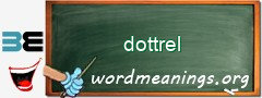 WordMeaning blackboard for dottrel